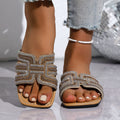 Damen Glamouröse und elegante Riemchensandalen mit funkelnden Strasssteinen