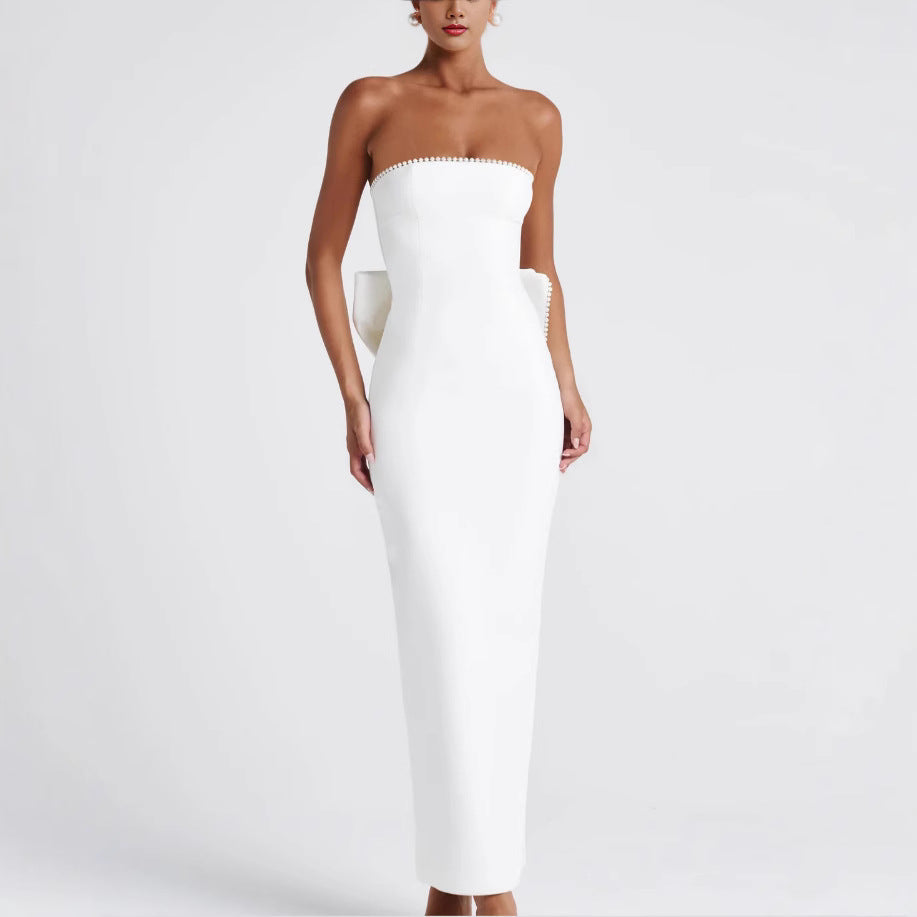 Damen Strapless Maxikleid mit raffinierter Silhouette und eleganten Details