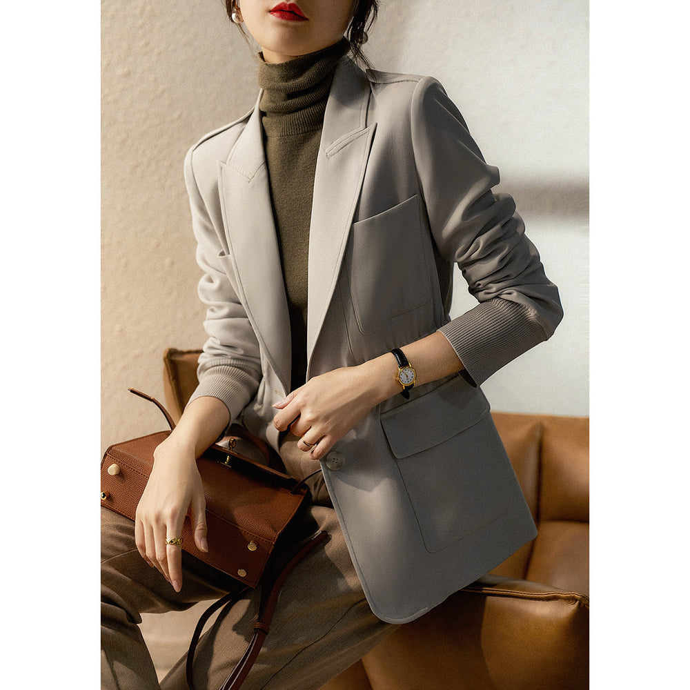 Damen Eleganter Tailored Blazer mit Taschen Shop Nory