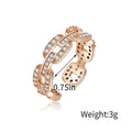 Damen eleganter und funkelnder Ring mit Kristallverzierung Shop Nory