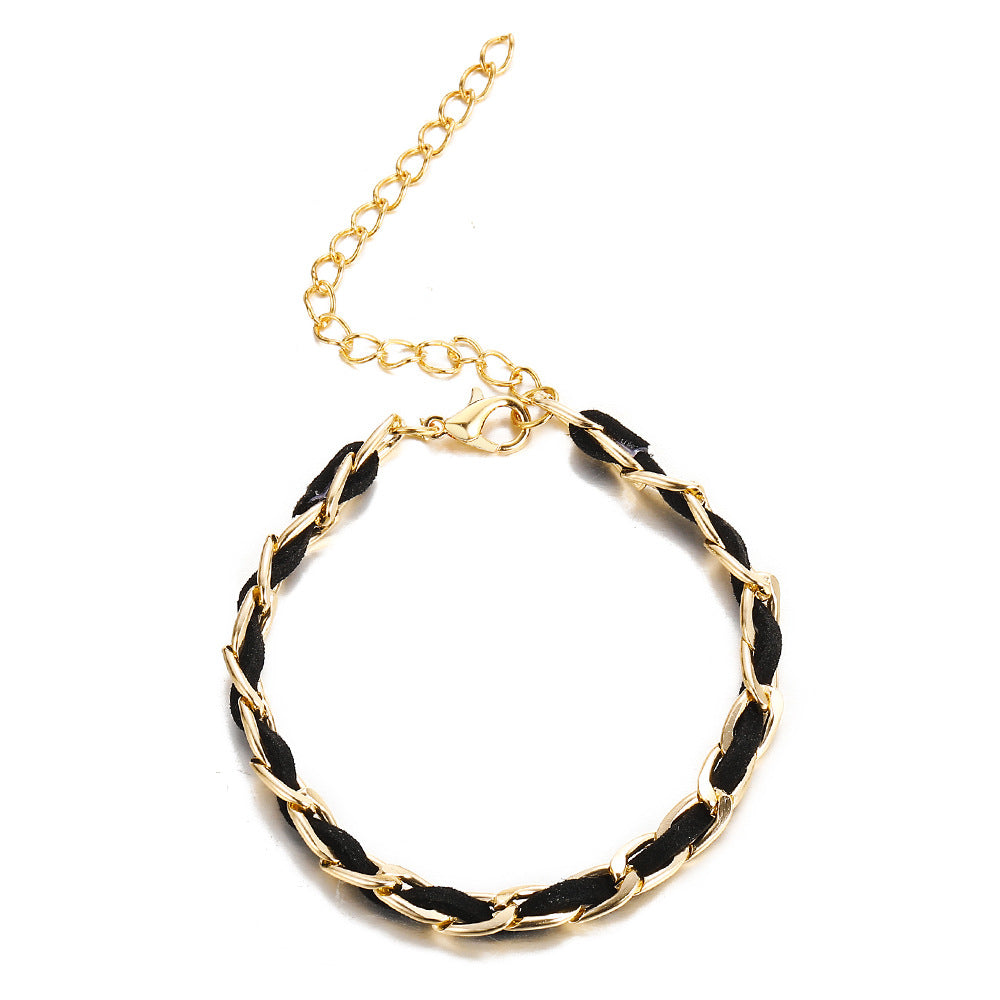 Damen modisches Armband mit goldenen Akzenten und kreativem Kettendesign Shop Nory