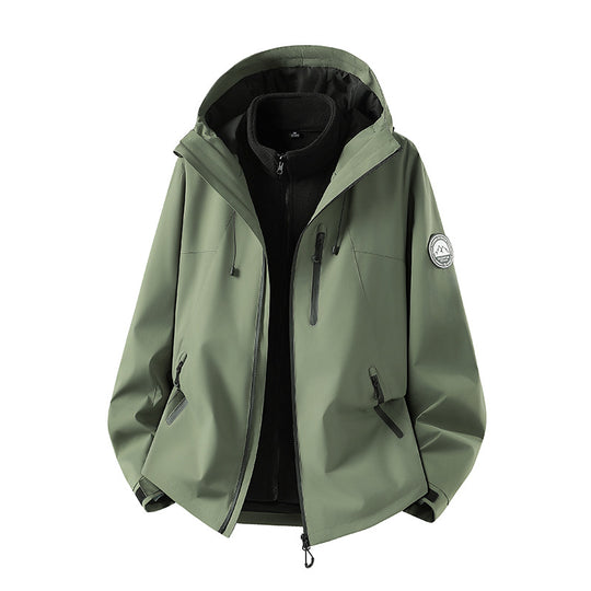 Herren Wasserdichte Softshell-Jacke mit Kapuze und atmungsaktiver Membran Shop Nory