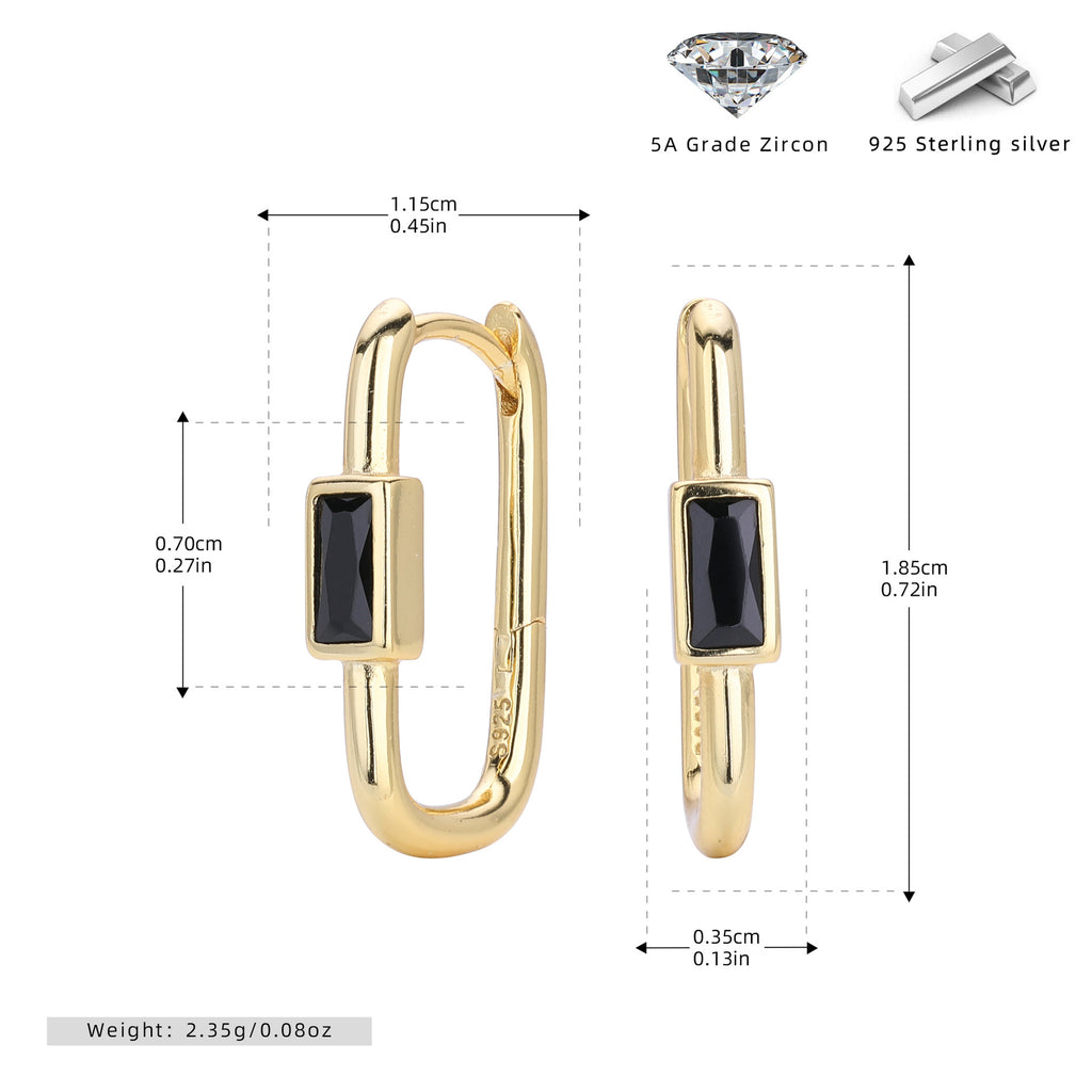 Damen Ohrstecker mit luxuriösem 5A Zirkon aus 925 Sterling Silber Shop Nory
