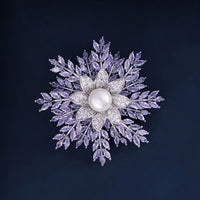 Silber-Violett glitzernde Schneeflocke
