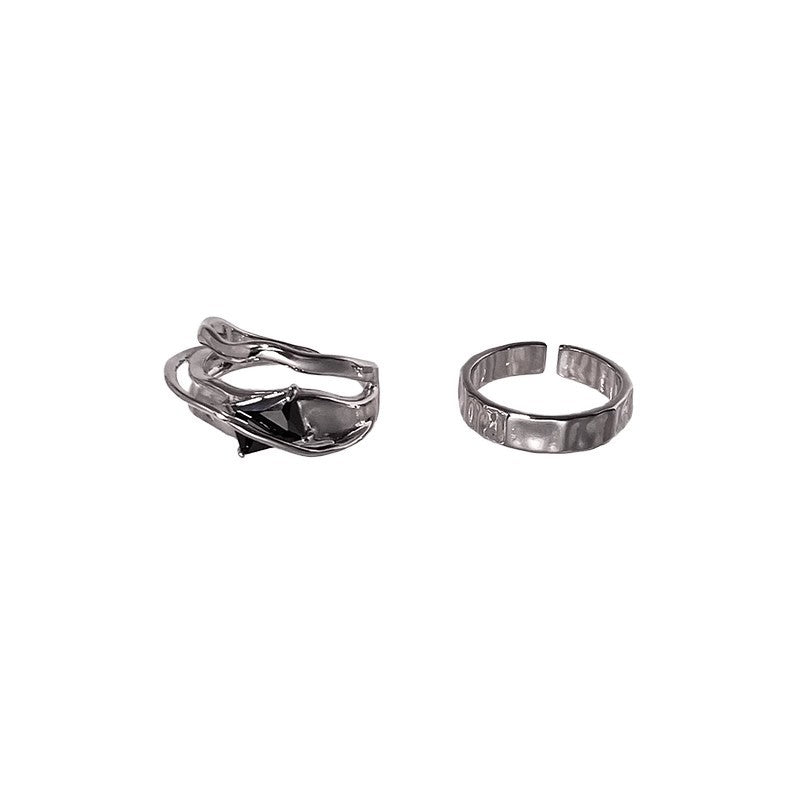 Damen Offener Ring mit geschwungenem Design und glänzender Oberfläche Shop Nory