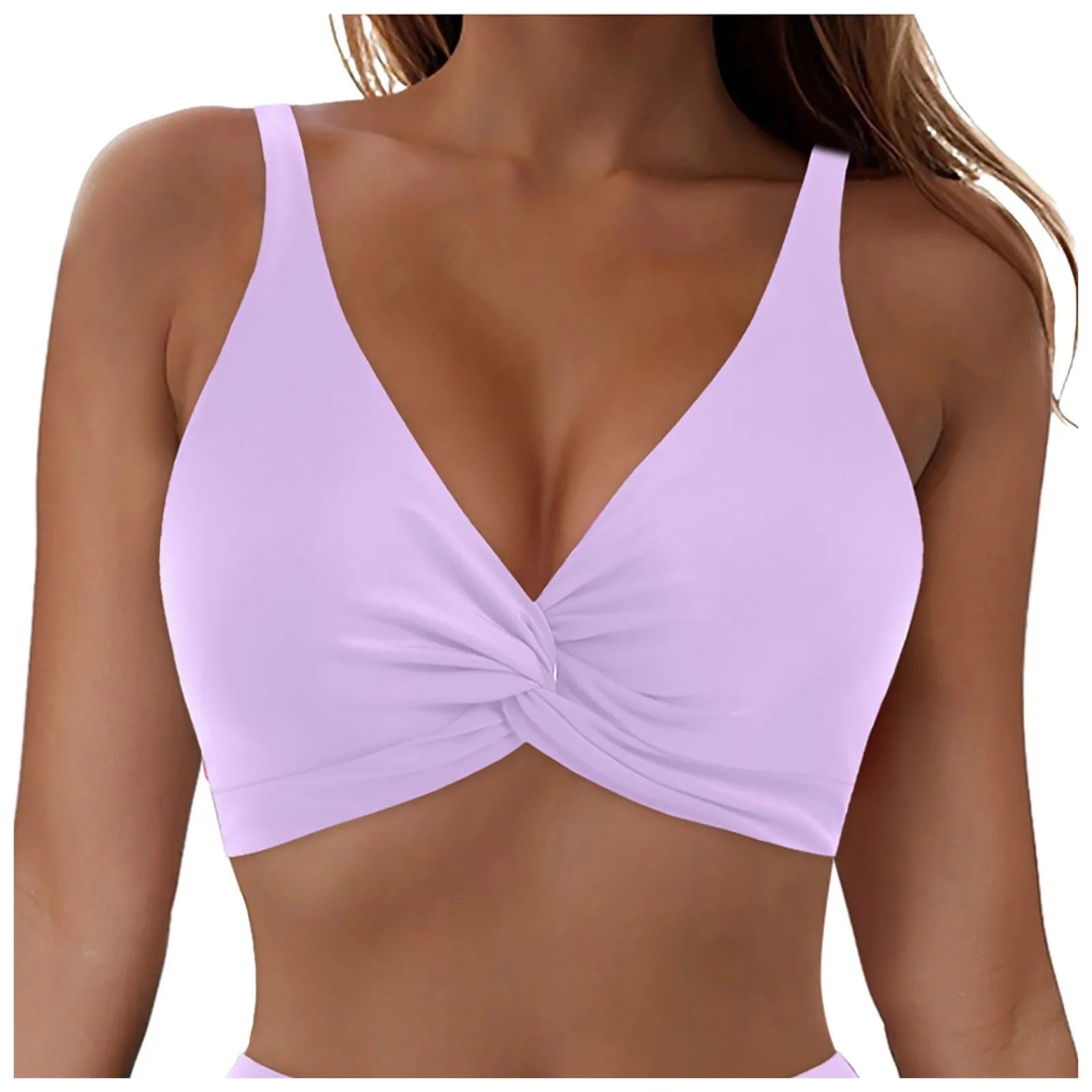 Damen Sportliches Bikinioberteil mit Twist-Design
