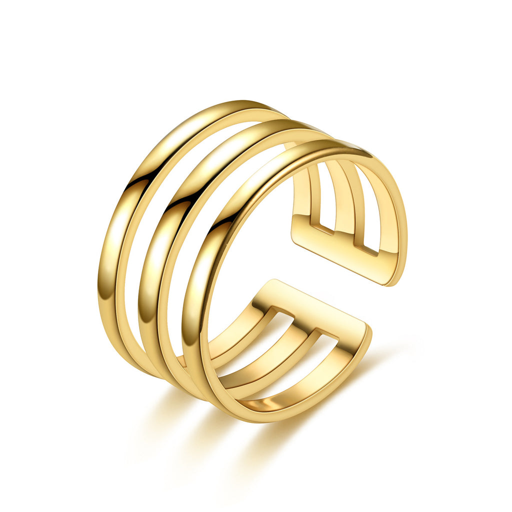 Damen offener Ring mit modernem, mehrschichtigem Design Shop Nory