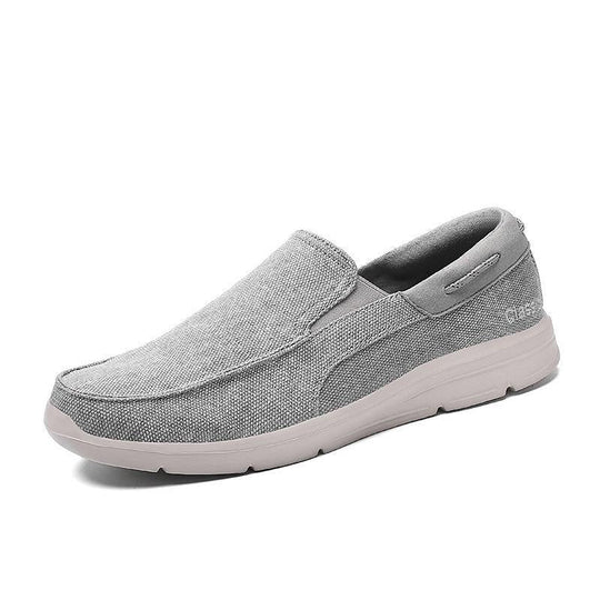 Herren nan legerer Canvas-Slipper mit elastischem Einsatz und stoßdämpfender Leichtsohle