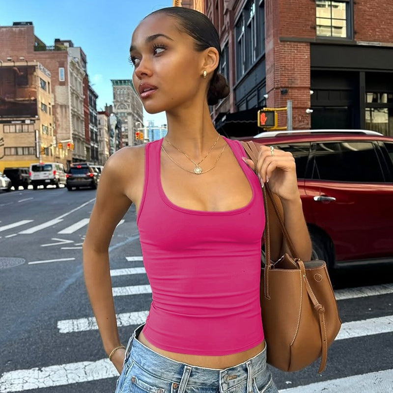 Damen Sportliches Tanktop mit breiten Trägern