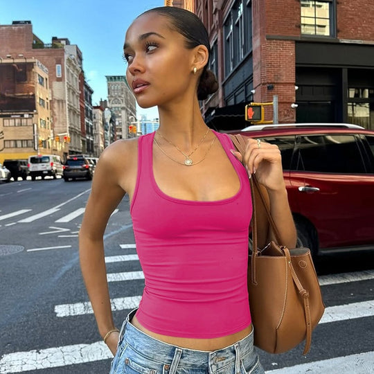 Damen Sportliches Tanktop mit breiten Trägern