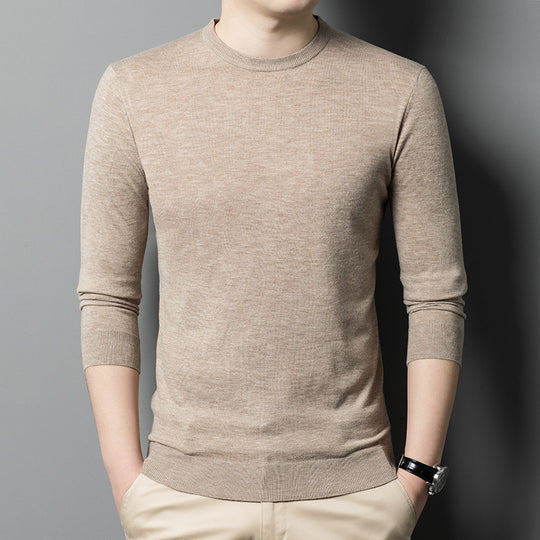 Herren Luxuriöser Rundhals Pullover aus feiner Merinowolle Shop Nory