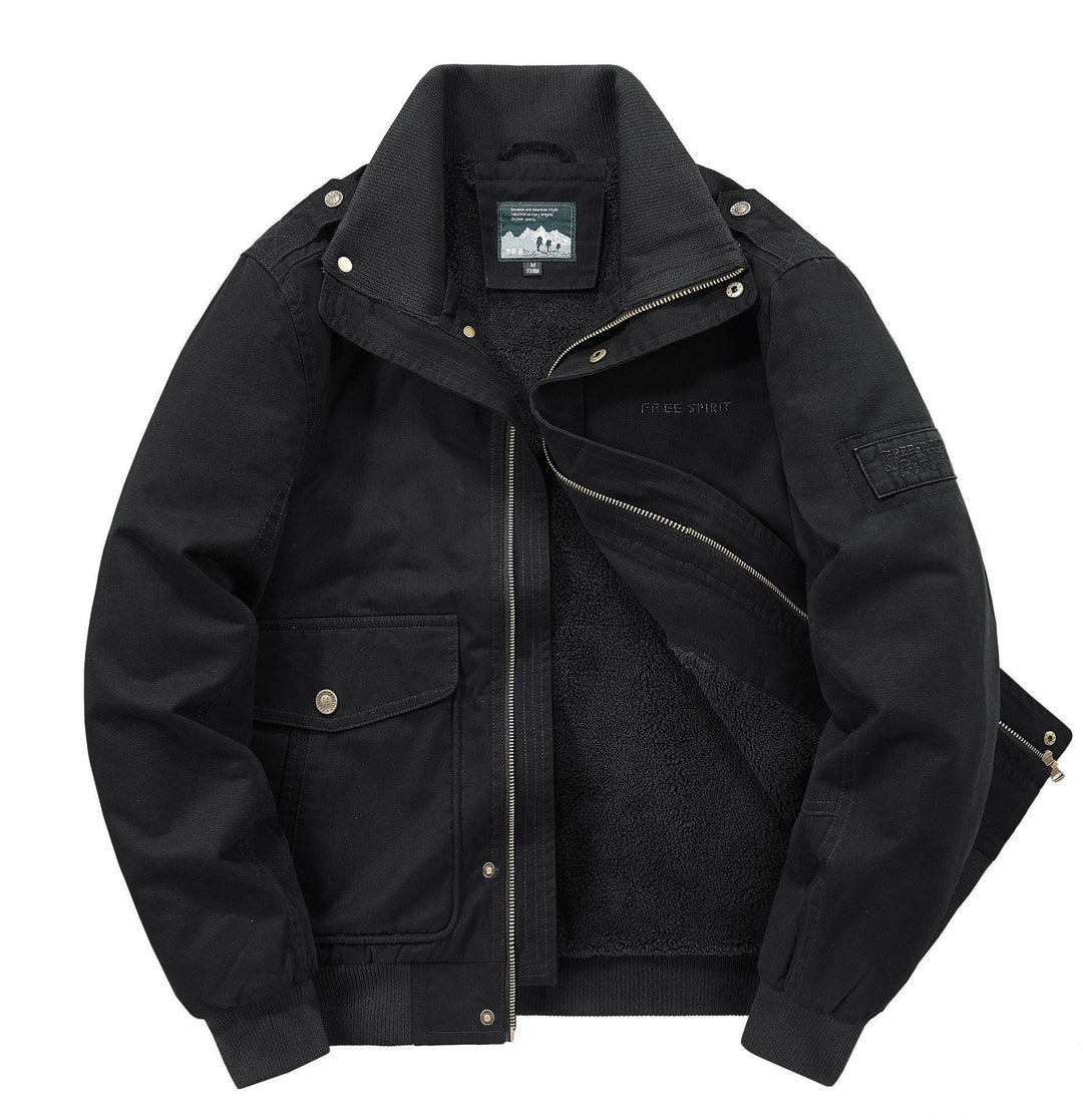 Herren Isolierter Field-Blouson mit vollem Teddyfleecefutter, verdeckter Zip-Front und Utility-Taschen Shop Nory