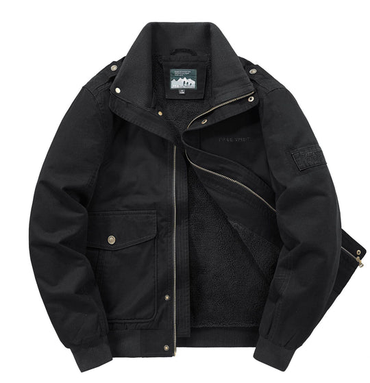 Herren Isolierter Field-Blouson mit vollem Teddyfleecefutter, verdeckter Zip-Front und Utility-Taschen Shop Nory