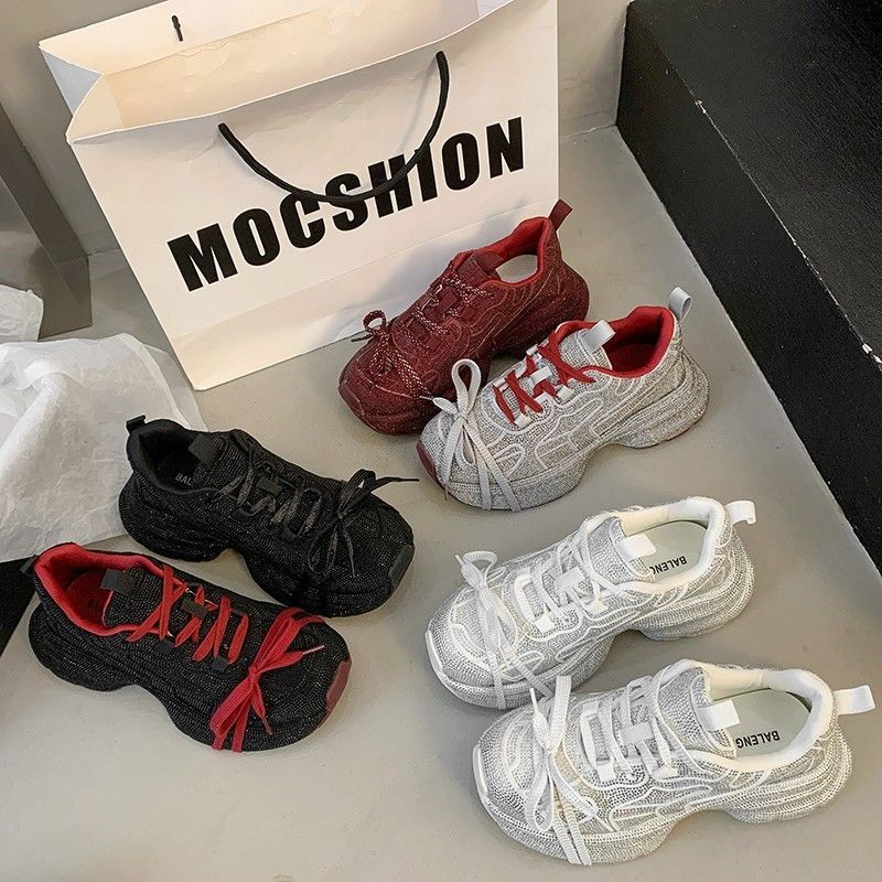 Damen Statement‑Sneaker mit strukturiertem Netz‑Mesh, überhöhter Plateau‑Sohle und gepolstertem Komfortfutter Shop Nory