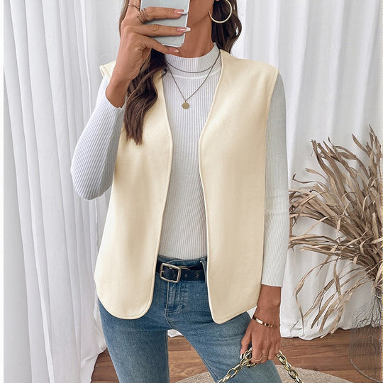 Damen Elegantes ärmelloses Blazer-Oberteil Shop Nory