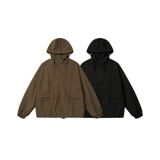 Unisex Oversize-Kapuzenblouson mit elastischem Saum und Utility-Taschen Shop Nory