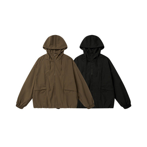 Unisex Oversize-Kapuzenblouson mit elastischem Saum und Utility-Taschen Shop Nory