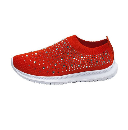 Damen Strick-Slipper-Sneaker mit Strassbesatz und flexibler Komfortsohle Shop Nory