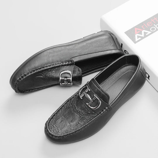 Herren Elegante Mokassins mit Metallakzent Shop Nory