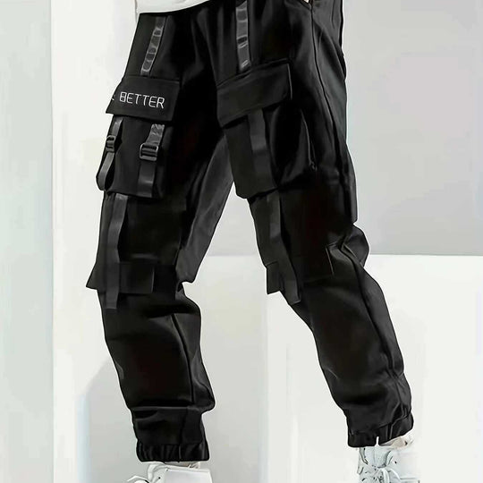 Herren Multifunktionale Cargo-Jogginghose mit Klapp‑ und Gurt-Details Shop Nory