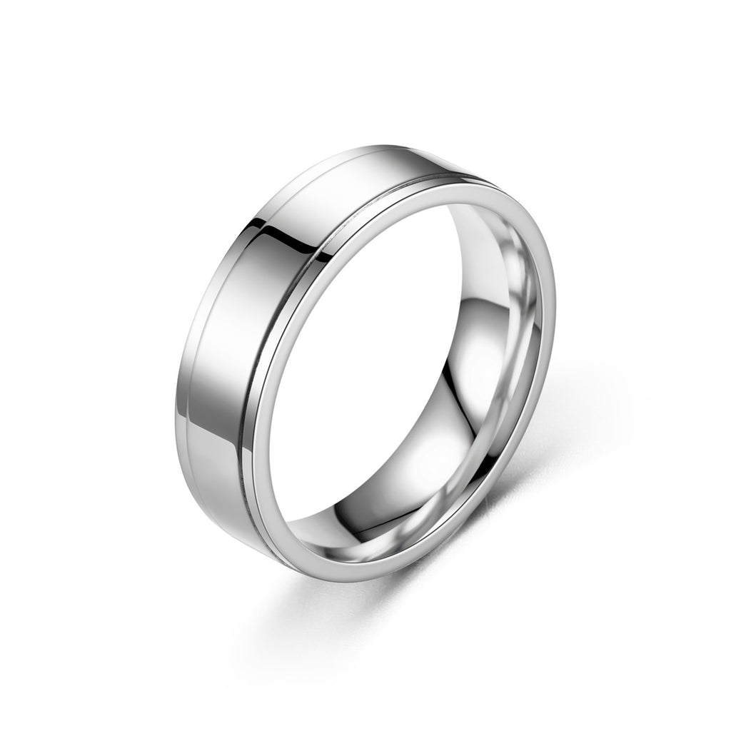 Herren Ring mit elegantem, poliertem Design und minimalistischer Linienführung Shop Nory