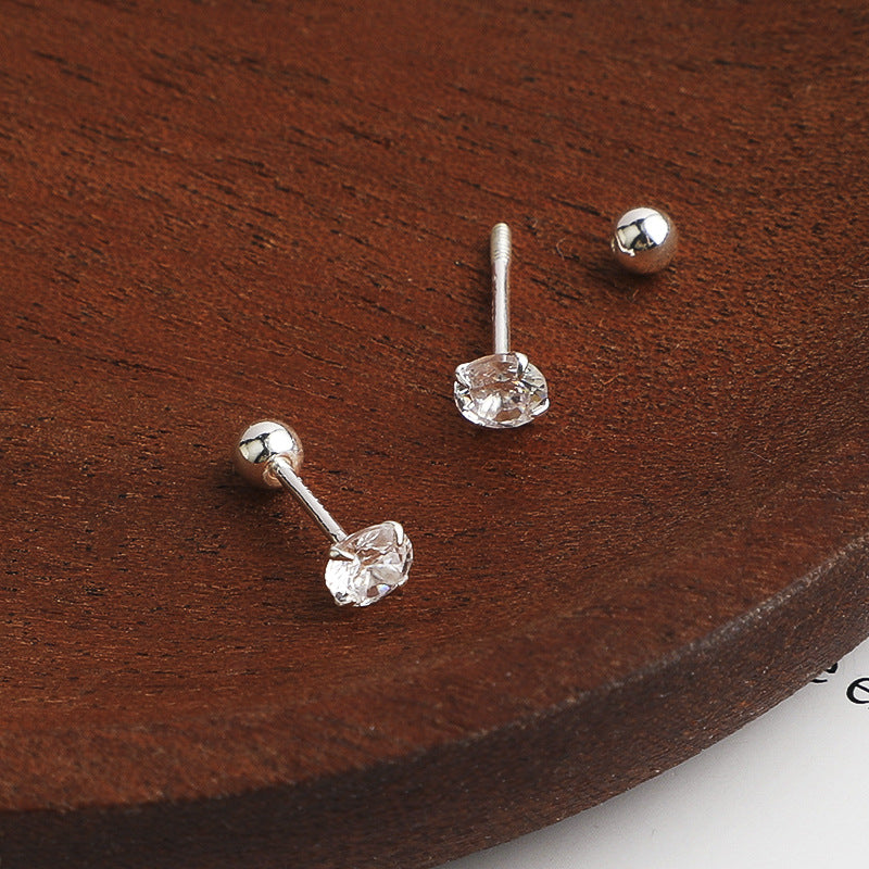 Minimalistische Ohrpiercing Stecker Aus Chirurgenstahl mit Zirkonia