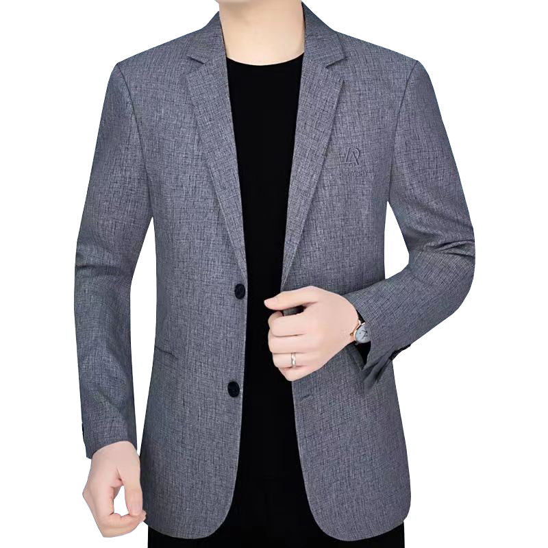 Herren Schmal geschnittenes Einreihiges City-Blazer mit strukturierter Wollmischung Shop Nory