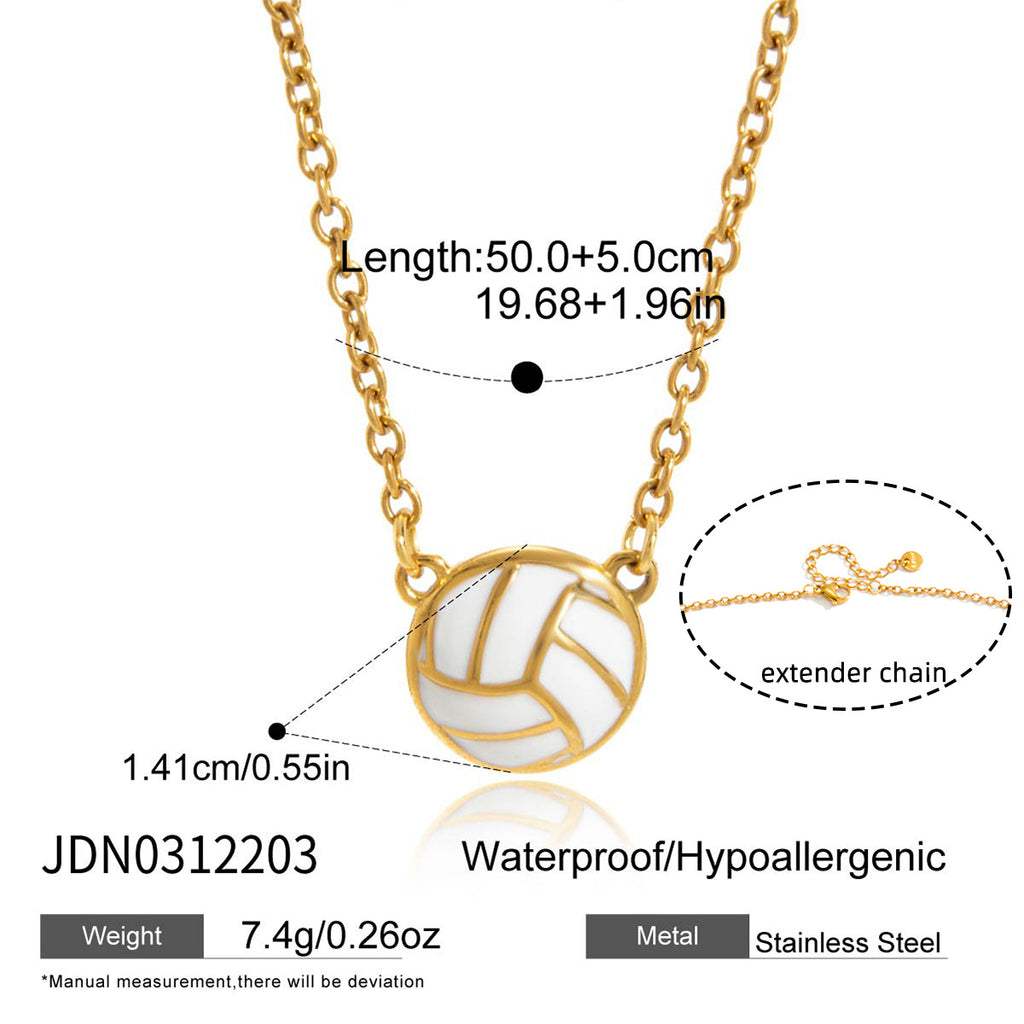 Damen Halskette mit elegantem Fußball-Anhänger und hypoallergenen Eigenschaften Shop Nory
