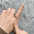 Damen eleganter und funkelnder Ring mit floralem Design Shop Nory