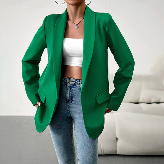 Damen nan langer Oversize-Blazer mit schmaler Reverslinie und soften Schulterpolstern Shop Nory