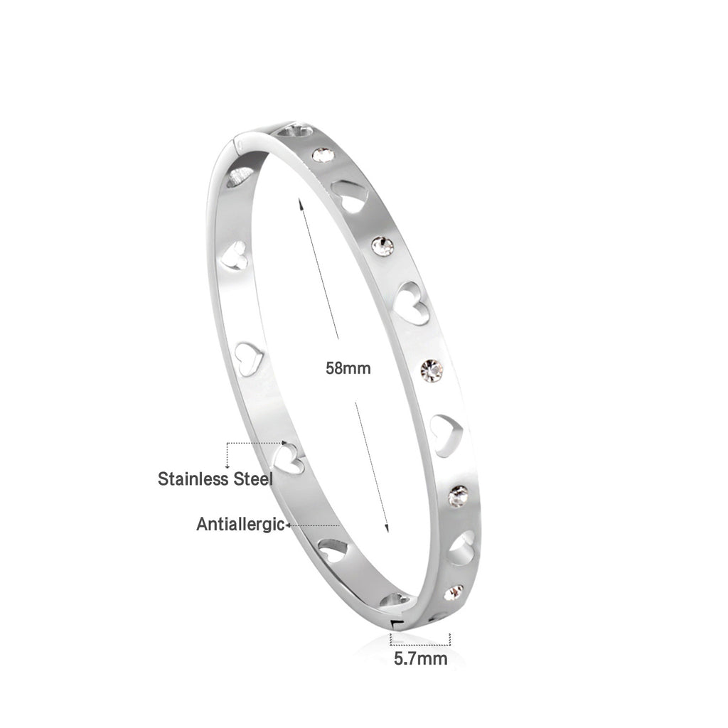 Damen Herzförmige Edelstahl Ohrstecker Shop Nory 1783008980