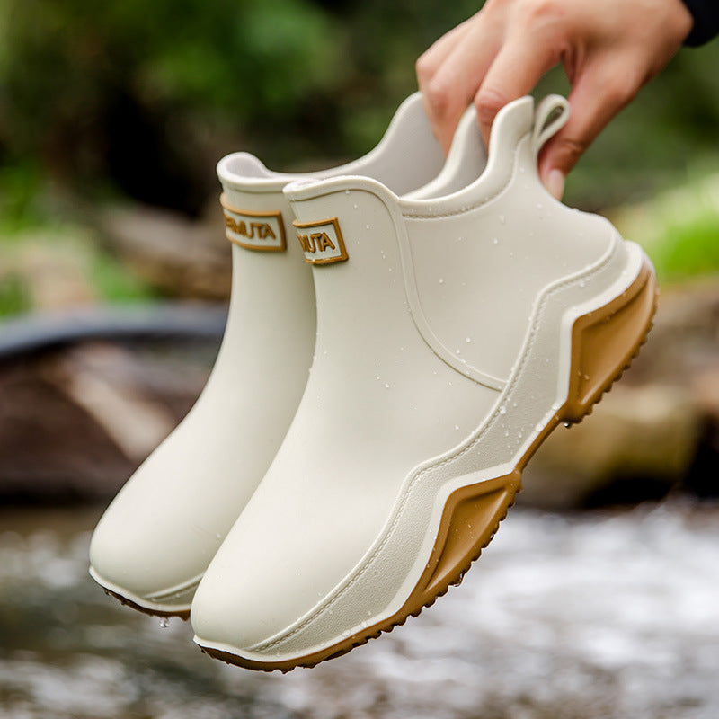 Damen wasserdichte Kurzstiefel mit faltbarem Manschettenkragen Shop Nory