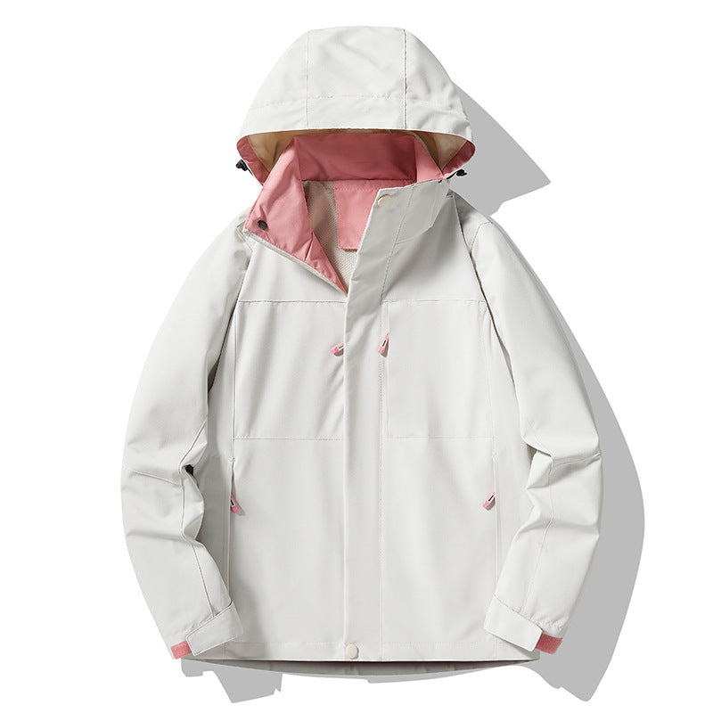 Herren Minimalistische technische Kapuzen-Softshelljacke mit mattem Finish und verdeckten Reißverschlüssen Shop Nory