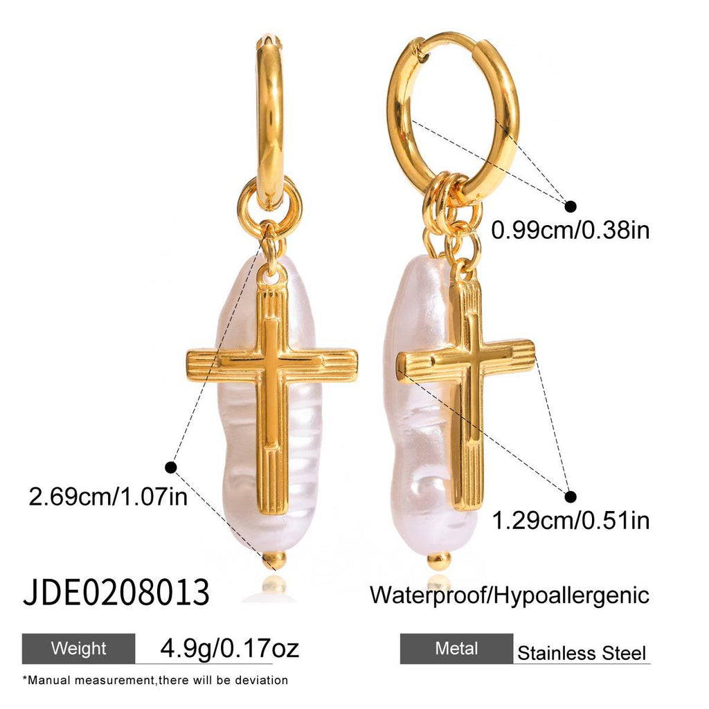 Damen Ohrhänger mit funkelnden Stern- und Mondanhängern aus hypoallergenem Edelstahl Shop Nory