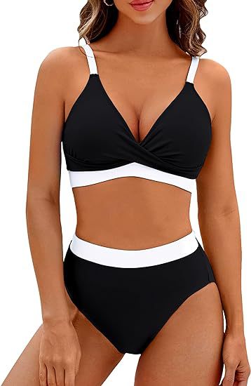 Damen Sportlicher hochtaillierter Bikini