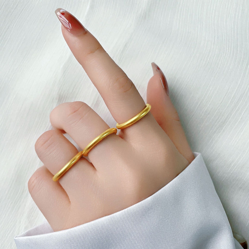Damen minimalistischer Ring mit elegantem, geschliffenem Design Shop Nory