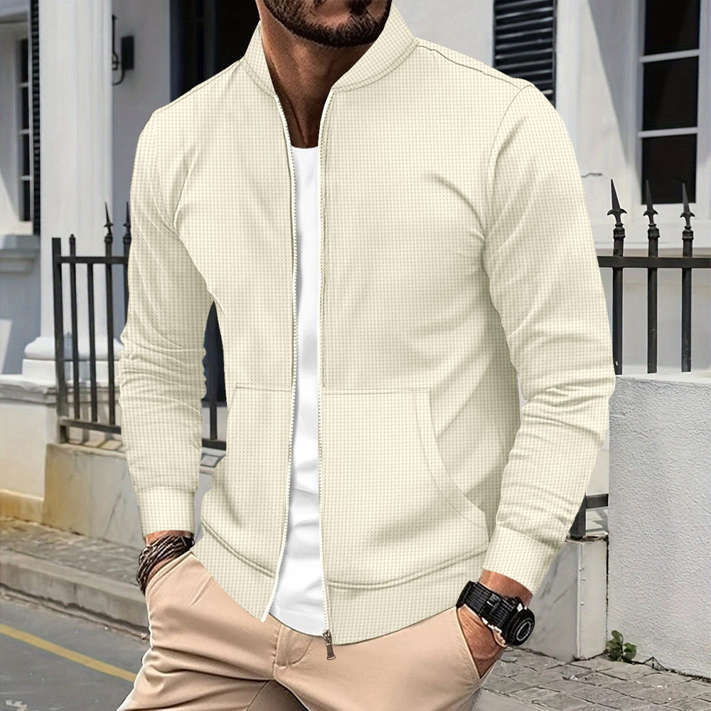 Herren sportliche Freizeitjacke mit Reißverschluss und praktischen Taschen