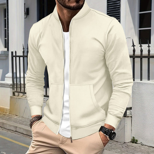 Herren sportliche Freizeitjacke mit Reißverschluss und praktischen Taschen
