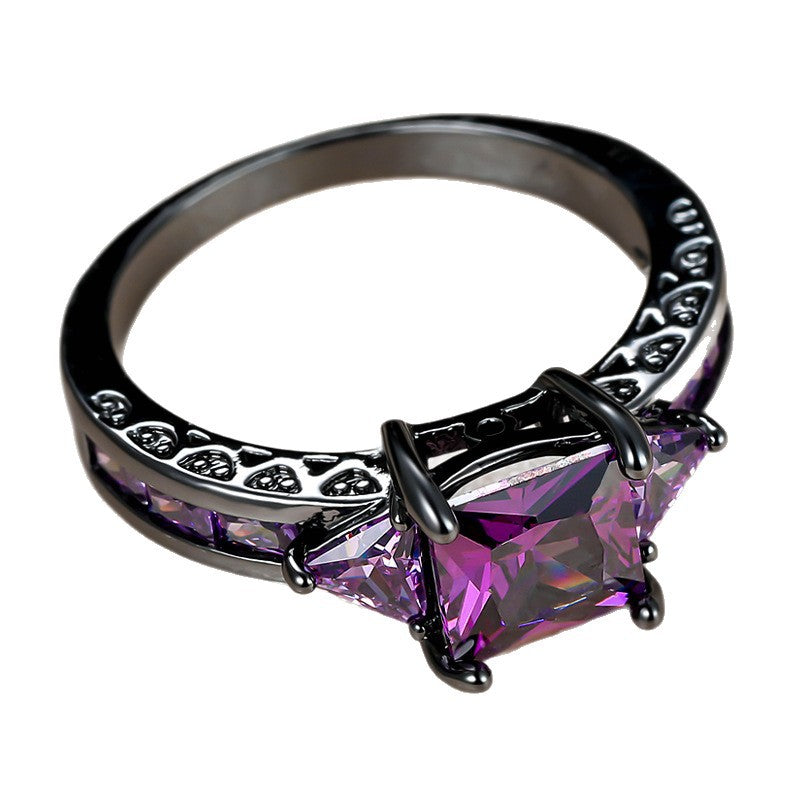 Damen Ring mit funkelndem grünem Zirkon und eleganter Edelstahlfassung Shop Nory