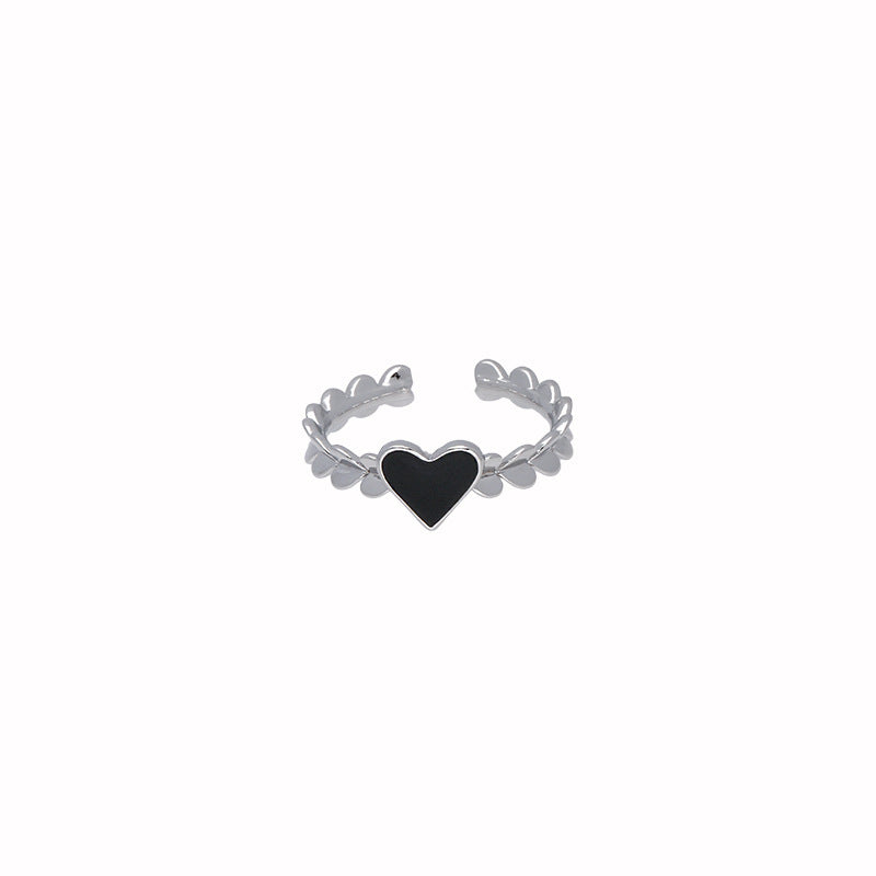 Damen herzförmiger Ring aus hochwertigem Metall mit eleganten Akzenten Shop Nory