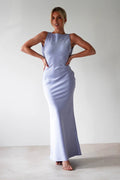 Damen Maxikleid mit elegantem Schnitt und fließendem Stoff