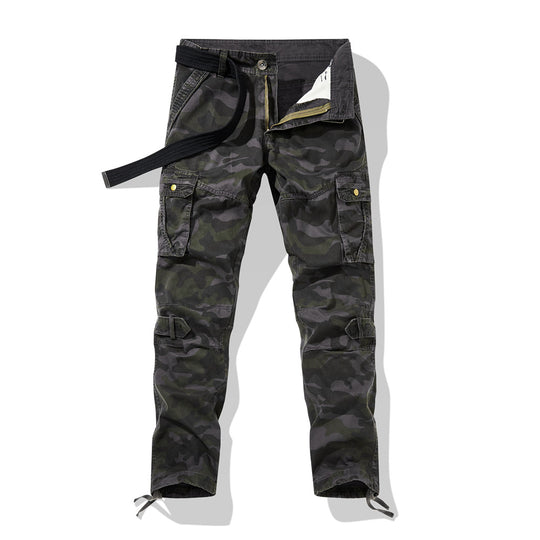 Herren Cargohose im Utility-Stil mit verstärkten Knien, Mehrfachtaschen und Kordelbund Shop Nory