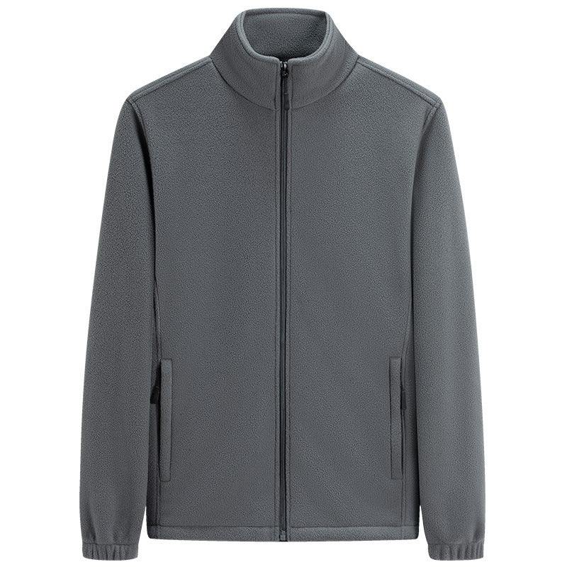 Herren Microfleece Outdoorjacke mit Stehkragen und durchgehendem Reißverschluss Shop Nory