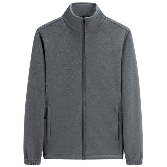 Herren Microfleece Outdoorjacke mit Stehkragen und durchgehendem Reißverschluss Shop Nory