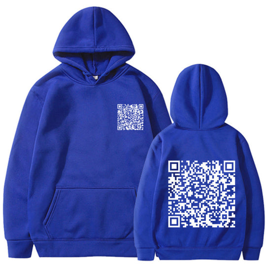 Damen Sportlicher Kapuzenpullover mit QR-Code Shop Nory