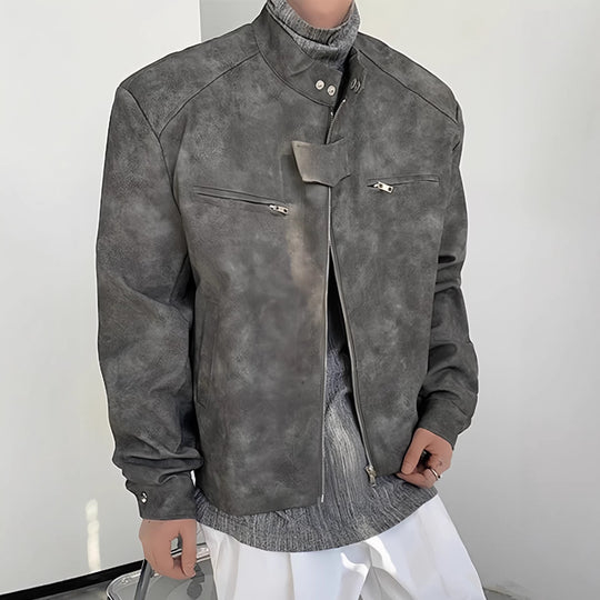 Herren Modische Motorradjacke im Vintage-Stil