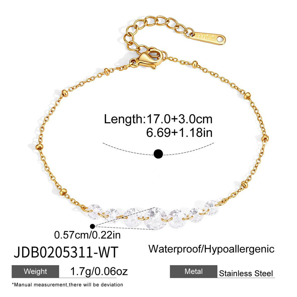 Damen Armband mit funkelnden Kristallen und verstellbarem Verschluss Shop Nory