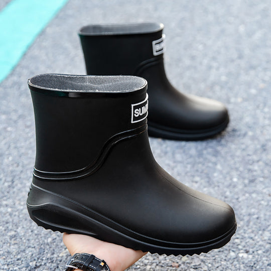 Damen Kurzschaftige Regenstiefeletten mit verstellbarem Zugband und reflektierendem Saum Shop Nory