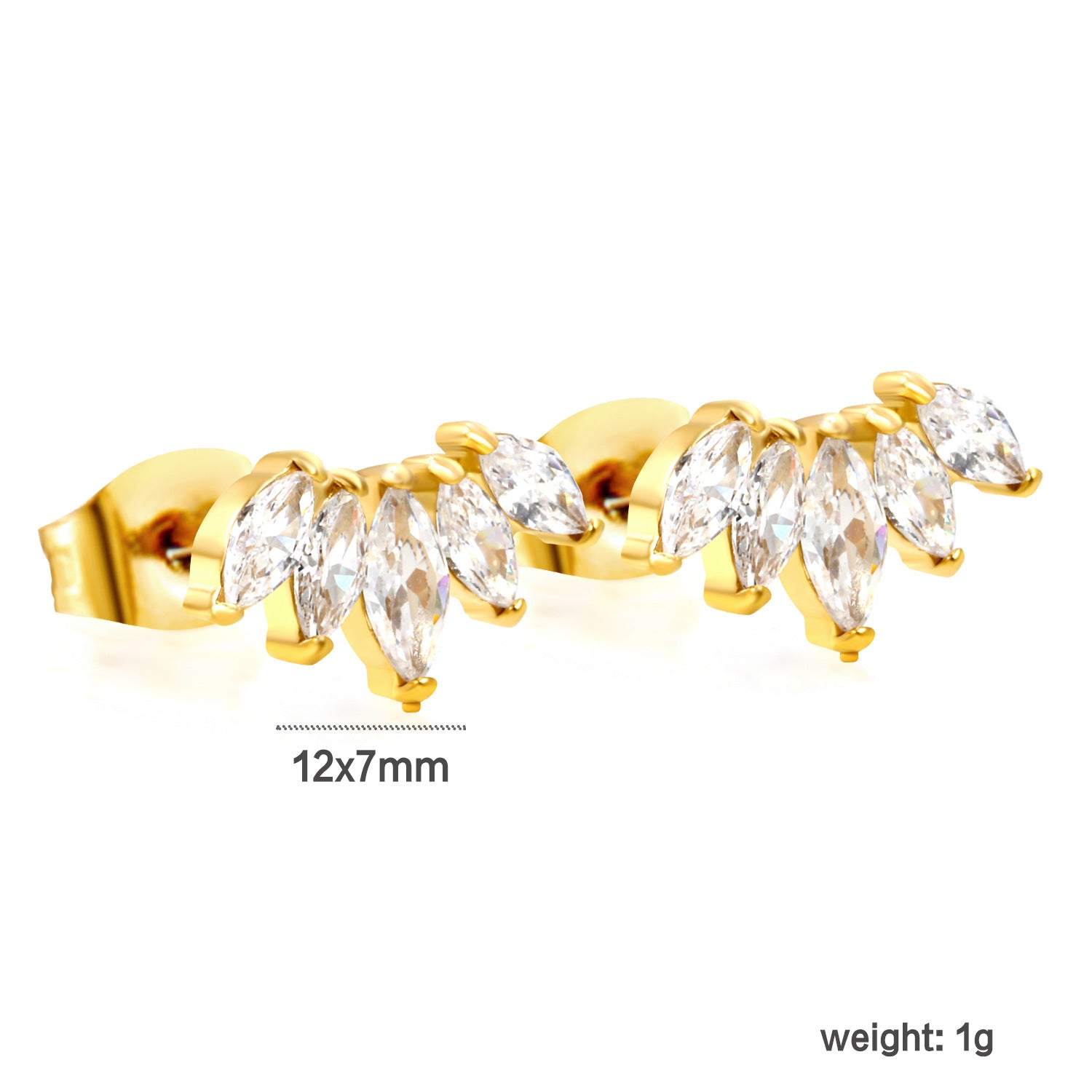 Damen Elegante Creolen mit funkelnden Zirkonia und kunstvollem Design Shop Nory