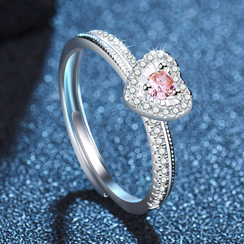 Damen Ring mit herzförmigem Design und funkelndem Zirkonia Shop Nory